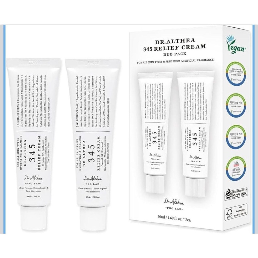Dr. Althea 345 Relief Cream Duo Pack - 2 x 1.69 fl. oz. Soothing Moisturizer Set